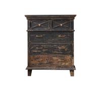 ADERFETBI Aparador Gabinete De Almacenamiento Retro Envejecido De Cinco Cajones, Hotel, Cama Y Desayuno, Dormitorio, Sala De Estar, Gabinete De Almacenamiento Personalizado Aparadores