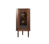 ADERFETBI Aparador Gabinete Triangular de Nogal Negro, Aparador de Comedor, Gabinete for Vino Retro, Adecuado for Sala de Estar, Cocina, Sala de Estudio, Etc. Aparadores