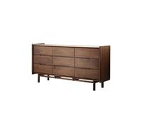 ADERFETBI Aparador Mesa Auxiliar de Entrada de Nogal de 160 x 40 x 81 cm, mesita de Noche pequeña for Dormitorio, Mueble de Cocina for salón. Aparadores