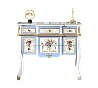 ADERFETBI Aparador Tablero de Madera for Porche, gabinete Lateral for Entrada de Sala de Estar, gabinete de Almacenamiento Decorativo Pintado a Mano Aparadores