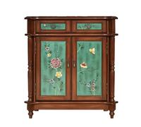 ADERFETBI Aparador Zapatero for Porche, Mueble Antiguo Retro Pintado Pastoral, cajón de Almacenamiento en habitación, aparador Pintado a Mano Aparadores