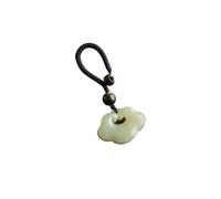 ADERFETBI Llavero Hetian Jade Llavero de Coche Colgante Paz y Buena Suerte Hombres y Mujeres Regalo práctico Mochila Colgante de joyería Llavero Coche