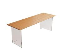 ADERFETBI Oficina Escritorio Escritorio acrílico for Ordenador de casa, Mesa Deportes electrónicos, Estudio for Dormitorio, Banco Trabajo Escritorio Largo Escritorios Mesa(180 * 80 * 75cm)