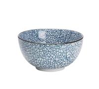 ADERFETBI Platos Cuenco de arroz de cerámica clásica de estilo chino, azul y blanco, for cocina, tazón grande for sopa de ramen, cuchara, vajilla pequeña for té. Vajilla