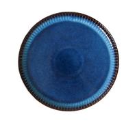 ADERFETBI Platos Plato de cerámica nórdica de tiras, plato plano for carne, plato de porcelana for el hogar, platos de arroz occidentales Vajilla(L)