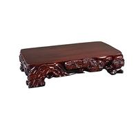 ADERFETBI Soporte de Planta Planta Bonsai Jarrón Base de Madera Buda Estatua Antiguo Crafts Piedra Talla Adecuado for Adornos Escritorio(B)