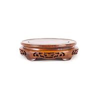 ADERFETBI Soporte de Planta Redondo Bonsai Base de Pollo Madera Tetera Piedra impar Pote Flores Maciza for la decoración Oficina en casa(13CM)