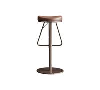 ADERFETBI Taburetes Altos de Cocina Taburete de Bar Ligero de Lujo, Taburete de Bar for el hogar, Silla giratoria sin Respaldo, de Acero Inoxidable, elevable (56-82 cm), Silla de Bar Banquetas Bar(A)