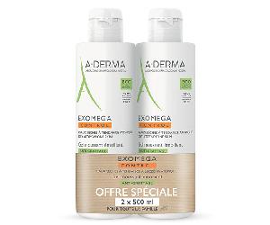 Aderma Exomega Gel Espumoso Emoliente Lote de 2x500ml
