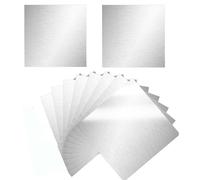 ADERTOS 10 PCS Placa de Aluminio, 20x20cm Plancha de 0.2cm, Chapa Plata Para Modelismo y Construcción de Ferias
