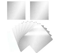 ADERTOS 10 placas de aluminio de 10 x 10 cm, chapa de aluminio de 2 mm, placa de metal plateada con lámina protectora, placa de ejercicios para modelismo, construcción de ferias, manualidades