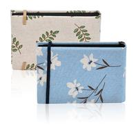 ADERTOS 2 PCS Álbum de Fotos 10 x 15cm, Álbum Fotos de Lino 50 Hojas/100 Caras, Álbum Fotográfico, Mini Album Fotos Tradicional, Cubierta de Lino Album Fotos para Familiares, Bodas