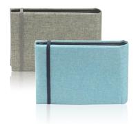 ADERTOS 2 PCS Álbum de Fotos 10 x 15cm, Álbum Fotos de Lino 50 Hojas/100 Caras, Álbum Fotográfico, Mini Album Fotos Tradicional, Cubierta de Lino Album Fotos para Familiares, Bodas (Azul y Gris)