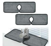 ADERTOS 2 PCS Alfombrilla Fregadero Cocina Absorbente, Tapete Grifo Cocina, Alfombrilla Absorbente para Grifo, Tapete Absorbente para Grifo, Alfombrilla Absorbente para Cocina, Baño (Gris)