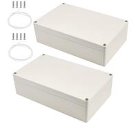 ADERTOS 2 PCS Cajas de Conexiones, Caja Estanca Exterior Electrica IP65, Cajas de Proyectos Electrónica, Caja de Derivación para Eléctricos, Caja de Superficie Enchufes - Blanco, 200x120x55 mm