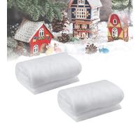 ADERTOS 2 PCS Manta de Nieve Navideña, 0.7 * 1m Manta de Nieve Falsa, Rollo de Manta de Nieve Decoración Navideña, Alfombra de Nieve Artificial para Decoración de Fondo de Aldea Navideña