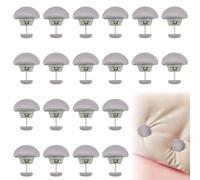 ADERTOS 20 PCS Clips de Fijación para Edredón Clips de Funda Nórdica Soportes de Edredón Clip Redondo de Seta con Botón Clip para Edredón Antideslizante para Fijar Edredones Sábanas Fundas (Gris)
