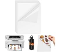 ADERTOS 30 Hojas Papel Adhesivo de Vinilo Transparente Vinilo para Imprimir Adhesivo A4 Vinilo Imprimible Transparente Papel de Vinilo para Impresoras de Inyección de Tinta Láser (210 * 297mm)