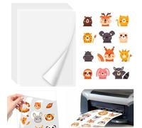 ADERTOS 30 Hojas Vinilo Transparente, Papel Adhesivo Holográfico Imprimible A4 para Impresoras de Inyección de Tinta Láser (210 * 297mm)