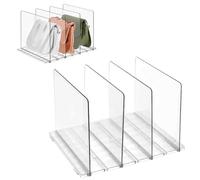 ADERTOS 4 PCS Divisores de Estantes para Bolsos, Separadores de Estantes Acrilico Transparente, Organizador de Bolsos de Mujer, Separadores de Estantes de Armario para Dormitorio Librería y Cocina