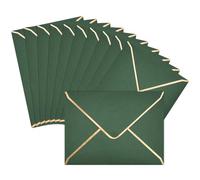 ADERTOS 50 PCS Sobres para Invitaciones, 18.5*13.5CM Sobres con Solapa en V, Sobres de Papel Vintage, Sobres de Invitación A7, Sobre Verde para Anuncios, Invitaciones de Boda, Tarjetas de Felicitación