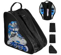 ADERTOS Bolsa de patinaje sobre ruedas, unisex, de tela Oxford, bolsa de transporte transpirable para patines en línea, bolsa de transporte para patines triangulares, bolsas para zapatos con correa de