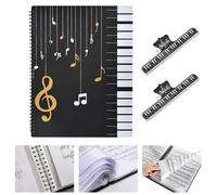 ADERTOS Carpeta Música A4 50 Bolsillos 2 Clips Notas Partituras Documentos Pinturas
