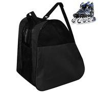 ADERTOS Mochila para Patines, Bolsa Patines Niños y Adultos, Bolsa para Guardar Patines de 4 Ruedas, Bolsa Transporte Patines Artistico con 3 Compartimentos para Patines, Casco (Negro, 40*39*27CM)
