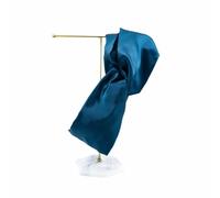 Ade'Seda - Diadema para el pelo para mujer, de seda de morera, 22 momas, diadema elegante, elástica, hecha a mano en Francia, accesorio para peinado, boda, noche, mujer y adolescente, color azul pavo