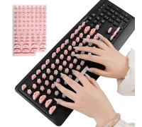 Adesivi Con Lettere Per Tastiera - Protettore Easy Press | Copritasti In Silicone Cosn Lettere | Per Donne E Ragazze Con Unghie Finte French Tip, ideal Pers Casa, Ufficio E Computer