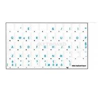 Adesivitastiera.it - Pegatinas de letras para teclado italiano, fondo transparente, letras rojas, para modelos de Apple Blu chiaro