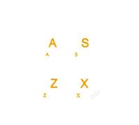 Adesivitastiera.it - Pegatinas de letras para teclado italiano, fondo transparente, letras rojas, para modelos de Apple amarillo