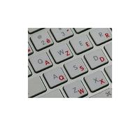Adesivitastiera.it - Pegatinas de letras para teclado italiano, fondo transparente, letras rojas, para modelos de Apple rojo