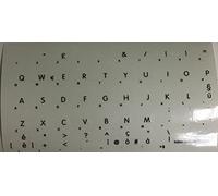 Adesivitastiera.it - Pegatinas de letras para teclado italiano, fondo transparente, letras rojas, para modelos de Apple negro