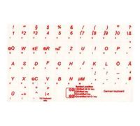 adesivitastiera. it - Pegatinas Letras Teclado Alemán fondo transparente letras rojas