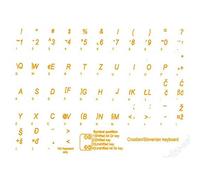 adesivitastiera. it - Pegatinas Letras Teclado croato esloveno fondo transparente letras amarillas