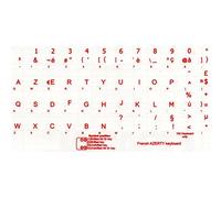 adesivitastiera. it - Pegatinas Letras Teclado francés fondo transparente letras rojas