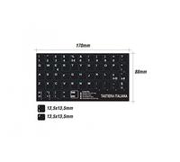 adesivitastiera. it - Pegatinas Letras Teclado italiano fondo negro letras blancas teclas grandes 13,5 mm x 13,5 mm