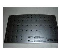 adesivitastiera. it - Pegatinas Letras Teclado italiano fondo Silver letras negras