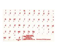 adesivitastiera. it - Pegatinas Letras Teclado Macedone fondo transparente letras rojas