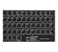 adesivitastiera. IT - Pegatinas letras teclado UK fondo negro letras blancas
