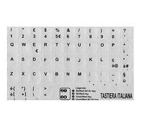 AdesiviTastiera.it - Pegatinas para teclado italiano con fondo gris y letras negras.