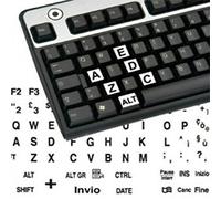 adesivitastiera. it - Pegatinas teclado etiquetas grandes ITA fondo blanco letras negras