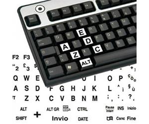 adesivitastiera. it - Pegatinas teclado etiquetas grandes ITA fondo blanco letras negras