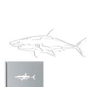 Adesivo Squalo - Adesivi Di Creature Marine, Adesivi Per Il Corpo Modificati Con Decorazione Animale Del Fumetto Impermeabile Per Il Finestrino Della Portiera 'auto