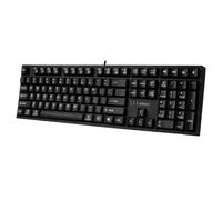 Adesso AKB-670UB - Teclado mecánico con tecla de acceso rápido de IA Copilot - Interruptor azul, compatible con múltiples sistemas operativos | Productividad mejorada con sensación táctil y teclas