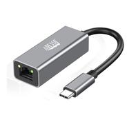 Adesso AUH-5000 - Adaptador de red USB-C a Ethernet, velocidad Gigabit, carcasa de aleación de aluminio, indicador LED, Plug & Play, compatible con Windows, Mac OS, Chrome OS, Linux, cumple con TAA