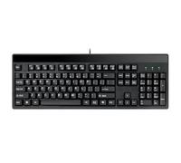 ADESSO EasyTouch 130 - Teclado mecánico con cable USB de tamaño completo con interruptores marrones, tecla de acceso rápido con IA Copilot dedicada, montaje en junta para escribir silenciosamente, 2