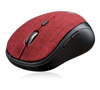 Adesso iMouse S80R ratón RF inalámbrico Óptico 1600 dpi Ambidextro - Ratón (Ambidextro, Movimientos: RF inalámbrico, 1600 dpi, Negro, Rojo)