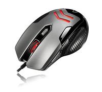Adesso iMouse X1 - Ratón (Ambidextro, Óptico, USB, 3200 DPI, Negro, Gris)